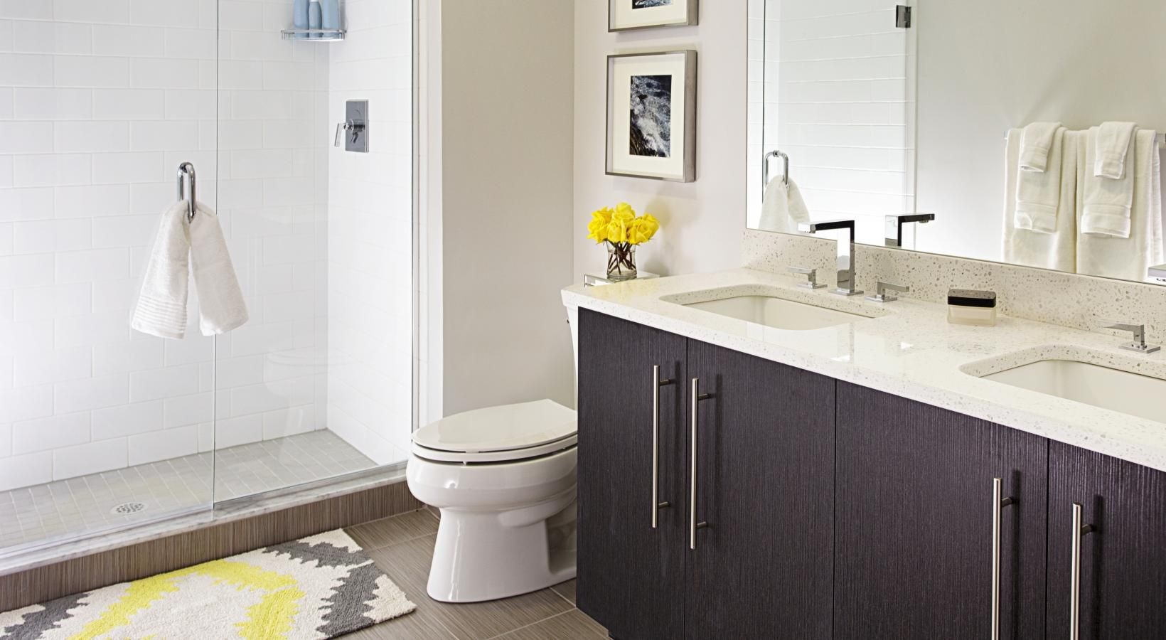 Bathroom options with thoughtful details a bathroom with a toilet and sink